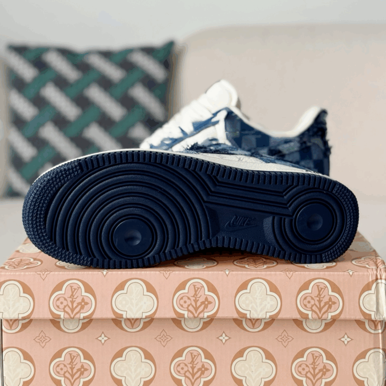 Louis Vuitton x Nike Air Force 1 – Blue Damier Denim