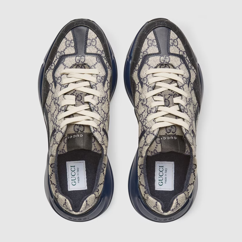 Gucci GG Rhyton Sneaker GG Supreme Canvas 'Beige Blue'