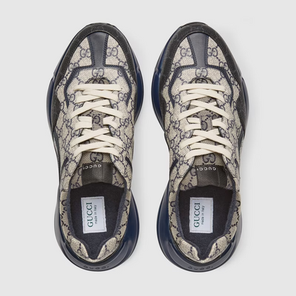 Gucci GG Rhyton Sneaker GG Supreme Canvas 'Beige Blue'