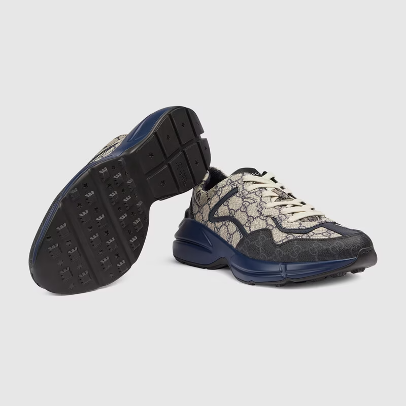 Gucci GG Rhyton Sneaker GG Supreme Canvas 'Beige Blue'