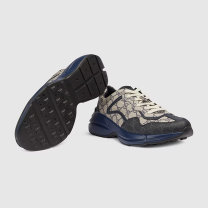 Gucci GG Rhyton Sneaker GG Supreme Canvas 'Beige Blue'