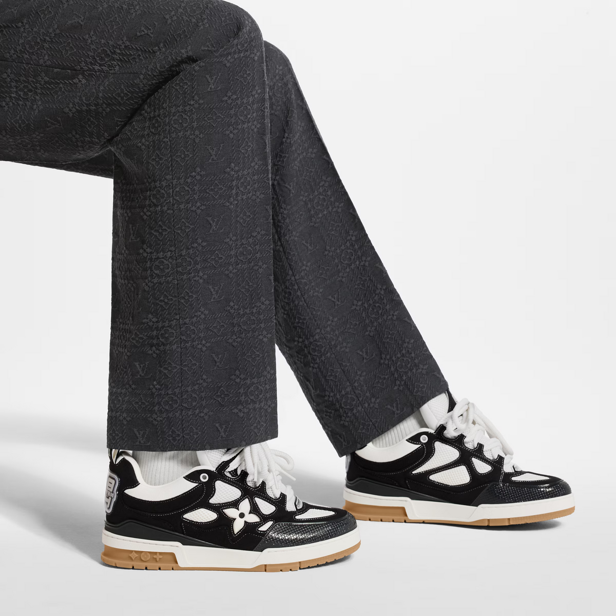 LV Skate Sneaker Black White