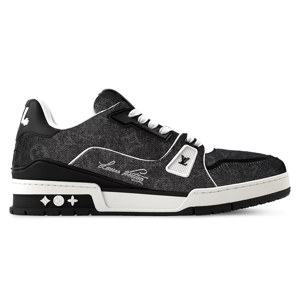 LV Trainer Black Monogram denim