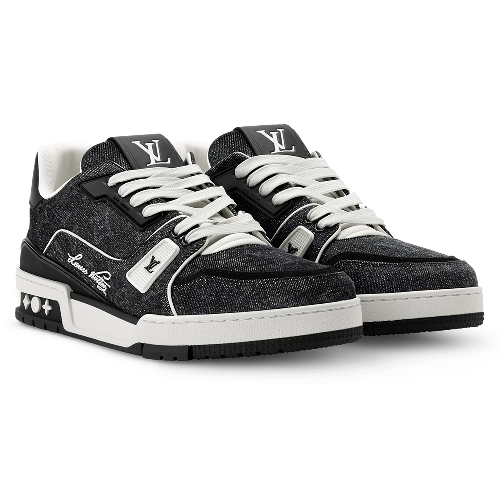 LV Trainer Black Monogram denim