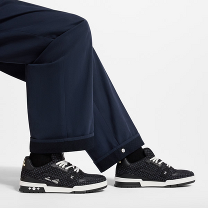 LV Trainer Black Nanogram denim