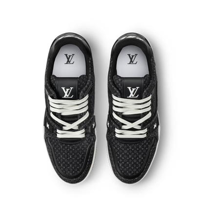 LV Trainer Black Nanogram denim