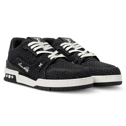 LV Trainer Black Nanogram denim