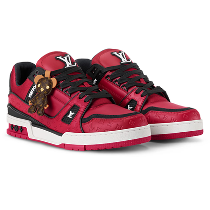 LV Trainer Red calf leather