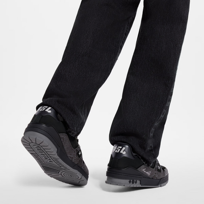 LV Trainer Black Nubuck calf leather