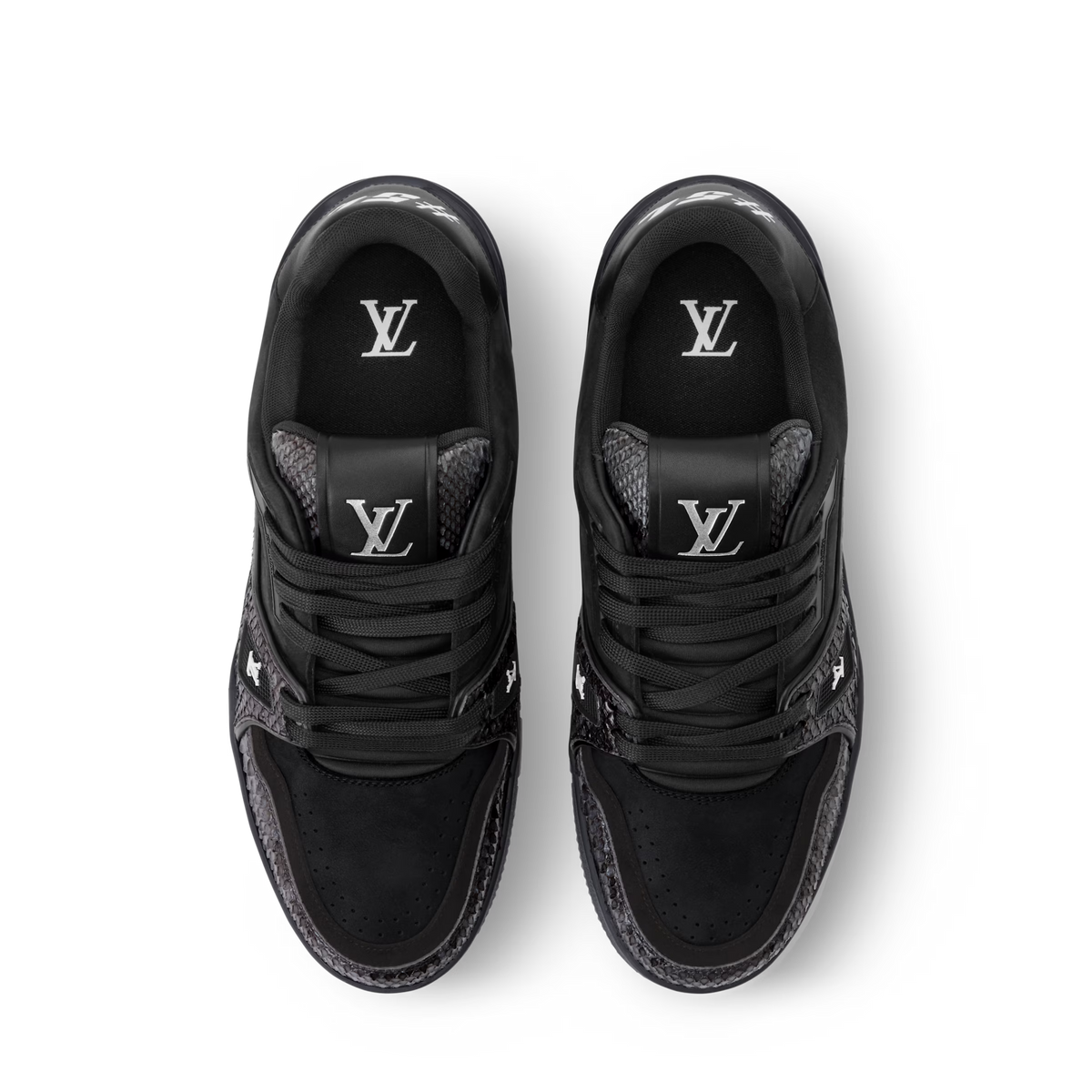 LV Trainer Black Nubuck calf leather