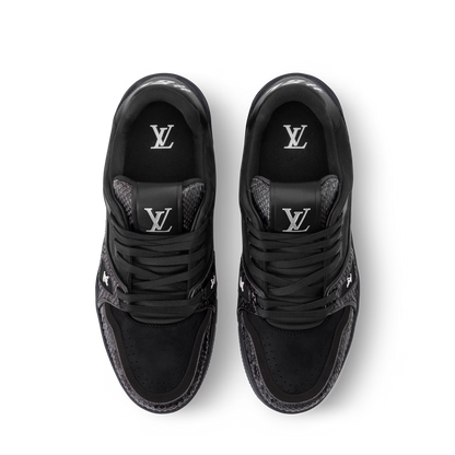 LV Trainer Black Nubuck calf leather
