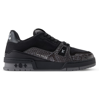 LV Trainer Black Nubuck calf leather