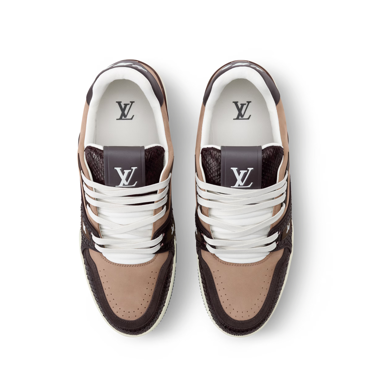 LV Trainer Brown Nubuck calf leather