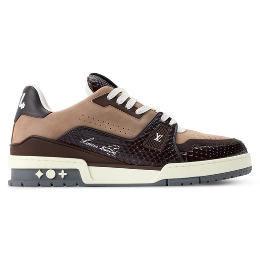 LV Trainer Brown Nubuck calf leather